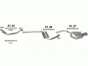 Глушник задній Ауді А4 (AUDI A4) 1.9 2.0 D 04-08 (01.27) Polmostrow