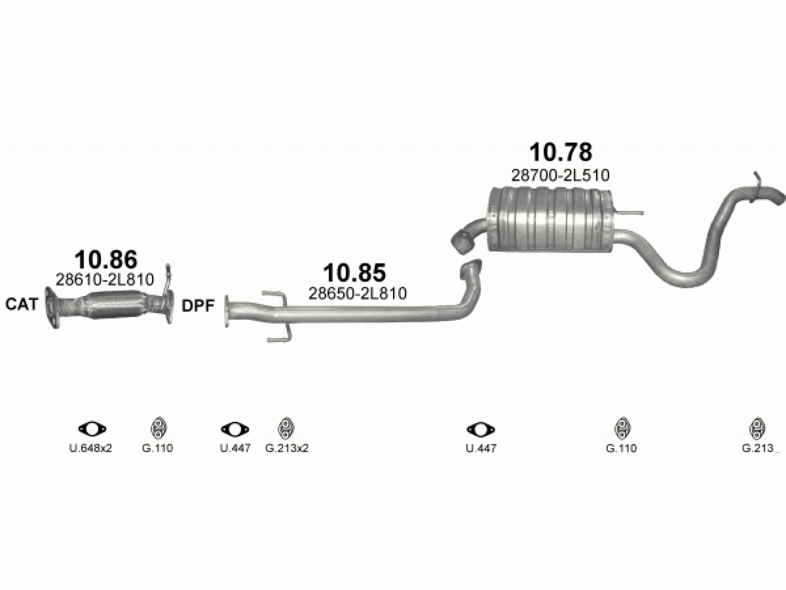 Глушитель hyundai porter 1