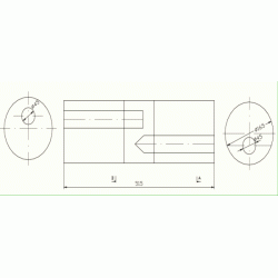 Бочка глушителя универсальная ( d= 165 x 515 ; d= 45 )