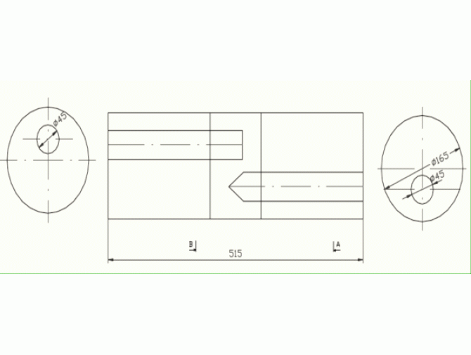 Бочка глушителя универсальная (00.07) (d=165x515, d=45) Polmostrow