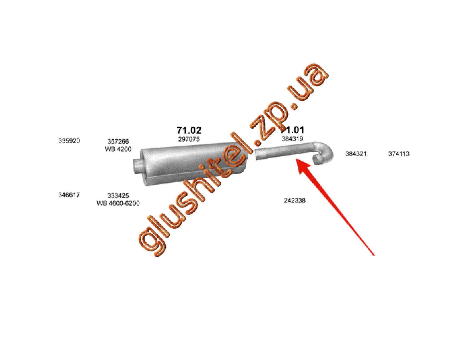 Труба промежуточная 31105 крайслер