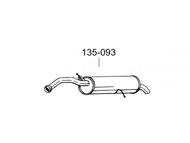 Глушник Ситроен Ц4 (Citroen C4) 08-10 (135-093) Bosal