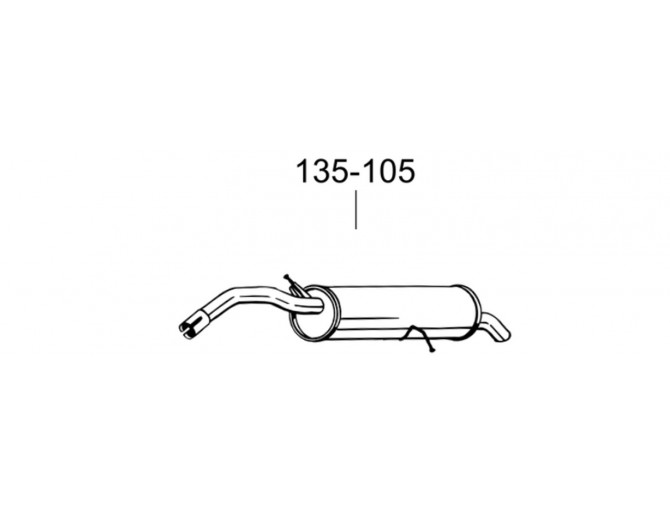 Глушитель Ситроен Ц4 (Citroen C4) 10 (135-105) Bosal