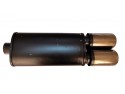 Прямоточный глушитель YFX-0688 (V012) алюминизированный/нержавейка хром