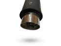 Прямоточний глушник YFX-0638 (V004) (кругла насадка-флейта) алюмінізірованний/нержавейка