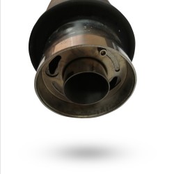 Прямоточный глушитель YFX-0638 (V004) (круглая насадка-флейта) алюминизированный/нержавейка