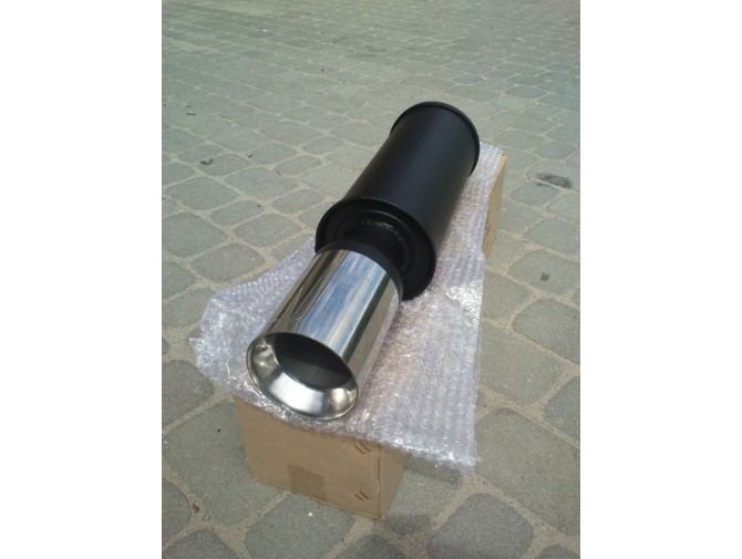Прямоточный глушитель YFX-0659 (V008) алюминизированный/нержавейка