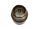 Гофра глушителя 45x100 3-х слойная усиленная Interlock кольчуга (короткий фланец / нерж.сталь) EuroEx