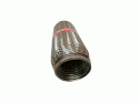 Гофра глушителя 90x300 3-х слойная усиленная Interlock (короткий фланец / нерж.сталь) EuroEx