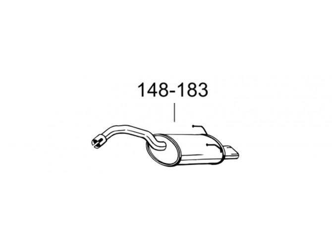Глушник Фіат 500 (Fiat 500) 07-10 (148-183) Bosal алінізований