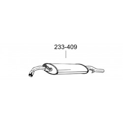Глушитель Фольксваген Гольф II (Volkswagen Golf II) 1.1/1.3 85-92 (233-409) Bosal 30.09 алюминизированный