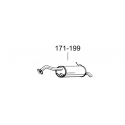 Глушитель Мазда Премаси (Mazda Premacy) 01- (171-199) Bosal 12.205