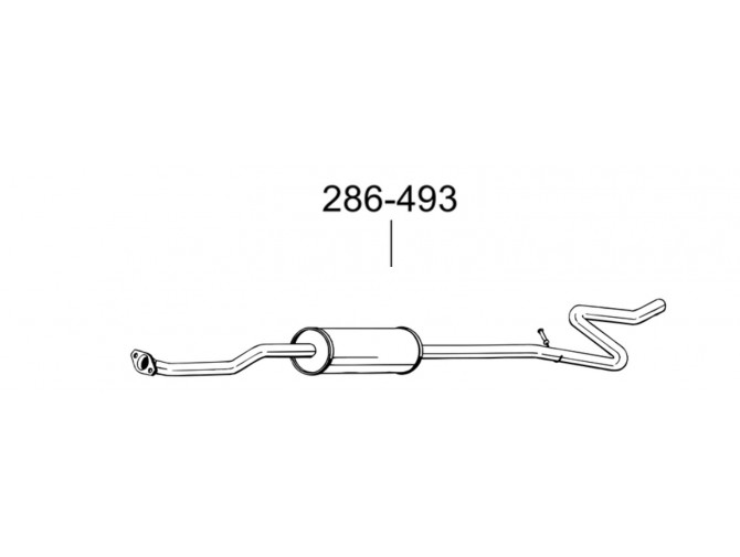 Глушник передній Сітроен С2 (Citroen C2)/Пежо 1007 (Peugeot 1007) 1.4 03-10 (286-493) Bosal 04.270
