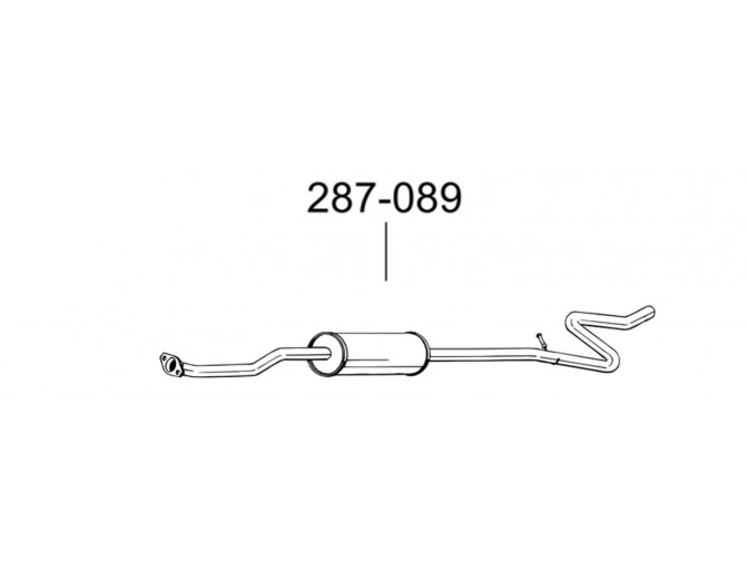 Глушитель передний Ситроен С3 (Citroen C3) 1.4i 02- (287-089) Bosal 04.237