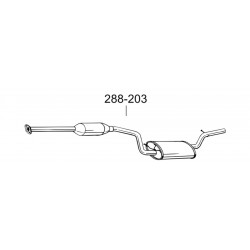 Глушитель передний Мазда 3 (Mazda 3) 03-14 (288-203) Bosal 12.14 алюминизированный
