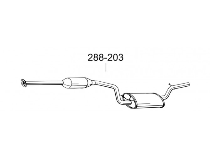 Глушник передній Мазда 3 (Mazda 3) 03-14 (288-203) Bosal 12.14