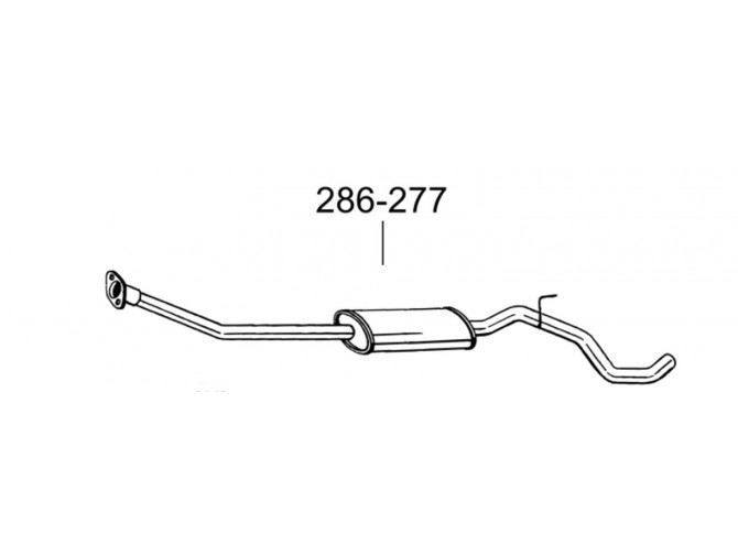 Глушник передній Ніссан Ноут (Nissan Note) 1.4, 06-07 (286-277) Bosal 15.229