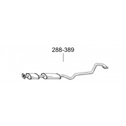 Глушник передній Нісан Альмера (Nissan Almera) 00-06 (288-389) Bosal 15.17
