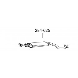 Глушитель передний Ниссан Жук (Nissan Juke) 10- (284-625) Bosal 15.75 алюминизированный