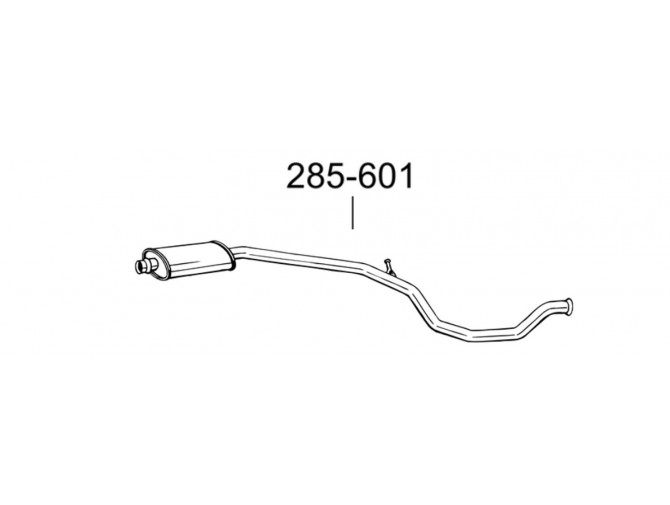 Глушитель передний Пежо 206 (Peugeot 206) 1.6 00-05 (285-601) Bosal 19.19