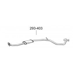 Глушитель передний Пежо 206 (Peugeot 206) 1.1i; 1.4i; 1.6i -16V combi 01- (293-403) Bosal 19.211 алюминизированный