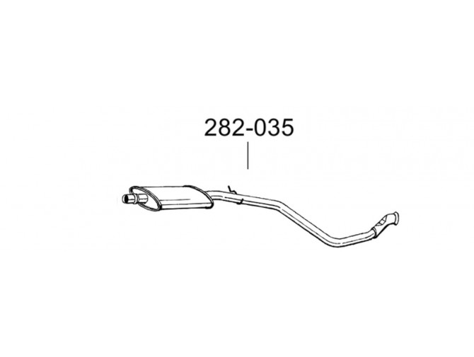 Глушитель передний Пежо 306 (Peugeot 306) 1.8i 16S kat 93-98 (282-035) Bosal 19.58