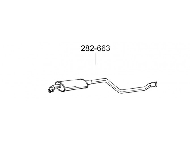 Глушитель передний Ситроен ZX (Citroen ZX)/Пежо 306 (Peugeot 306) 1.4i; 1.6i; 1.8i; 1.5D; 1.9D 91-98 (282-663) Bosal 04.06