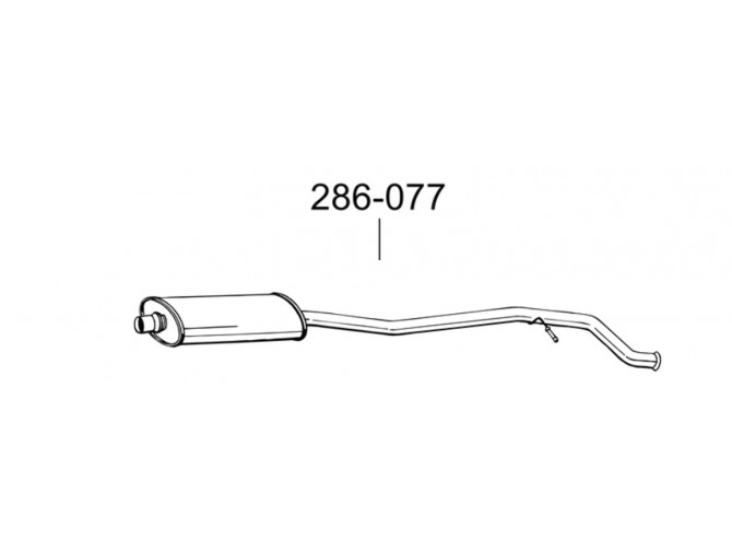 Глушитель передний Пежо 406 (Peugeot 406) 2.0 HDi Turbo Diesel 00-04 (286-077) Bosal 19.238