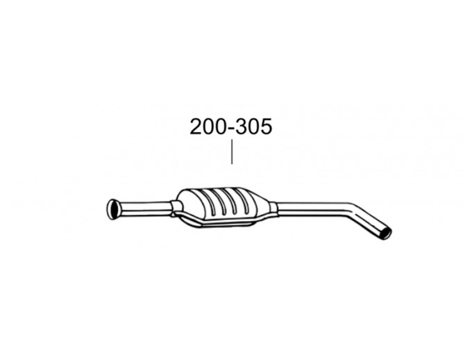 Глушитель передний Рено Меган (Renault Megane) 1.6i -16V; 1.9dCi TD 98-02 (200-305) Bosal 21.288