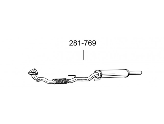 Глушник передній Шкода Фабіа (Skoda Fabia) 05-07 (281-769) Bosal