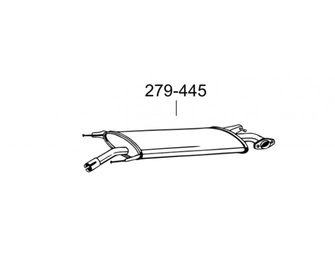 Глушник передній Тойота РАВ 4 (Toyota RAV 4) 05- (279-445) Bosal