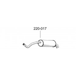 Глушитель Шкода Фабия (Skoda Fabia) / Сеат Ибица (Seat Ibiza) 1.4 / 1.6 16V, 10 - 14 (220-017) Bosal алюминизированный