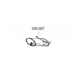 Глушитель Вольво 700, 900 серии (Volvo 700, 900 series) 83-98 (235-007) Bosal алюминизированный