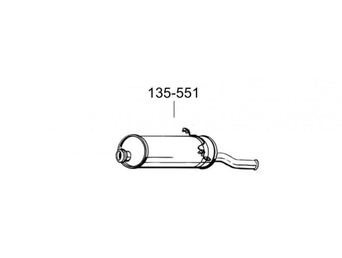 Глушитель задний Ситроен Ксара Пікасо (Citroen Xsara Picasso) 1.8i -16V 12/99 (135-551) Bosal 04.312