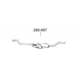 Глушитель задний Мерседес В123 (Mercedes W123) 76-85 200-300TD (285-067) Bosal 13.01 алюминизированный