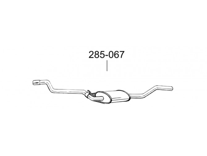 Глушитель задний Мерседес В123 (Mercedes W123) 76-85 200-300TD (285-067) Bosal 13.01