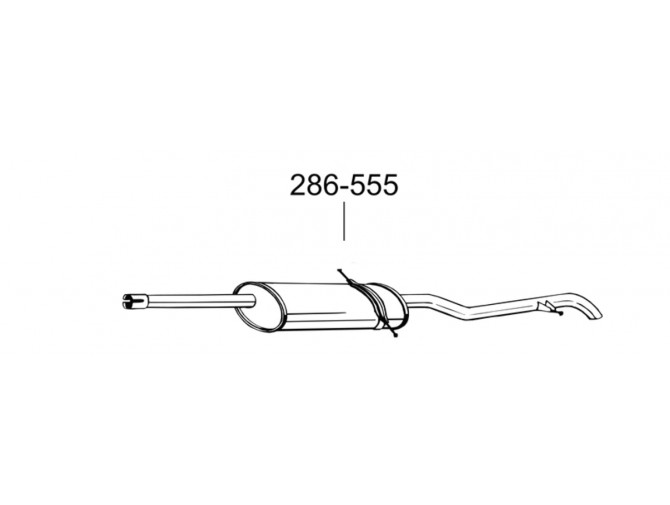 Глушитель задний Мерседес Ванео (Mercedes Vaneo) 1.7 CDi Turbo Diesel 02-06 (286-555) Bosal 13.193