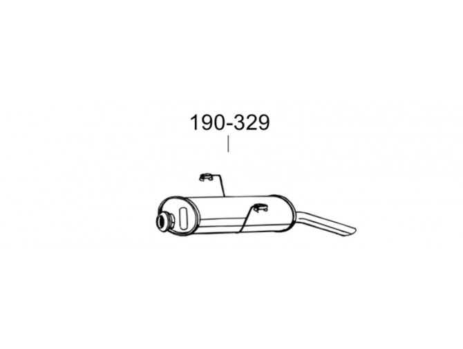 Глушитель задний Пежо 306 (Peugeot 306) 1.9 TD 2.0 HDi kombi 97-02 (190-329) Bosal 19.231
