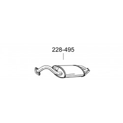 Глушник задній Тойота Королла (Toyota Corolla) 1.4D 8V 04 - 07 (228-495) Bosal 26.271