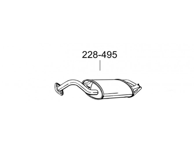 Глушник задній Тойота Королла (Toyota Corolla) 1.4D 8V 04 - 07 (228-495) Bosal 26.271