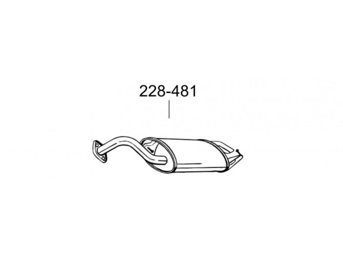 Глушитель задний Тойота Корола (Toyota Corolla V) 01-04 (228-481) Bosal