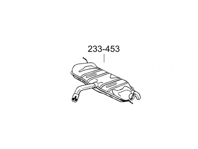 Глушник задній Фольксваген Гольф VI (Volkswagen Golf VI) 08-12 (233-453) Bosal