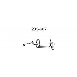 Глушитель задний Сеат Ароса (Seat Arosa)/Фольксваген Лупо (Volkswagen Lupo) 1.0i, 1.4i 00-05 (233-607) Bosal 23.68 алюминизированный
