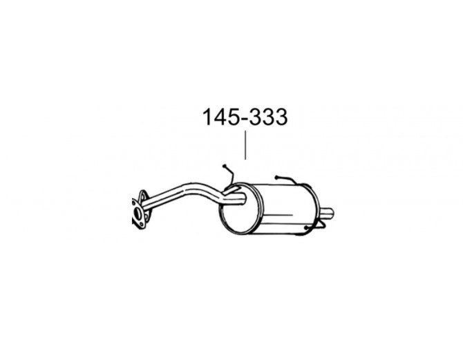 Глушник Ниссан Микра (Nissan Micra) 00-02 (145-333) Bosal