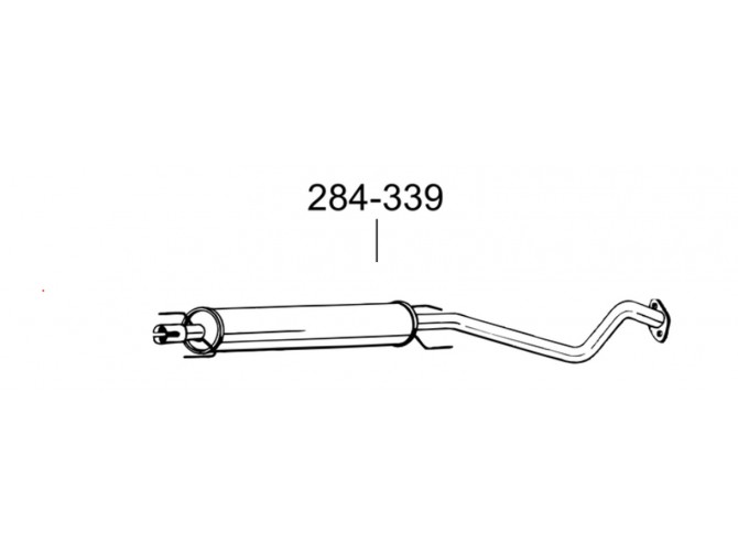 Резонатор Опель Зафира (Opel Zafira) 99-00 (284-339) Bosal