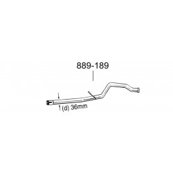 Труба середня Пежо 206 (Peugeot 206) 1.4 09/98-01 (889-183) Bosal 19.197 алмінізована