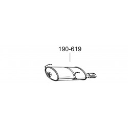 Труба середня Пежо 206 (Peugeot 206) 2.0 HDi 99 - 06 (889-535) Bosal 19.510