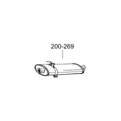 Глушитель Рено Клио II (Renault Clio II) 1.5D/1.9D 99-12 (200-067) Bosal 21.310