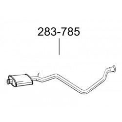 Резонатор Пежо 405 (Peugeot 405) 1.4 87-96 (283-785) Bosal 19.05 алюминизированный