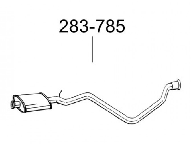 Резонатор Пежо 405 (Peugeot 405) 1.4 87-96 (283-785) Bosal